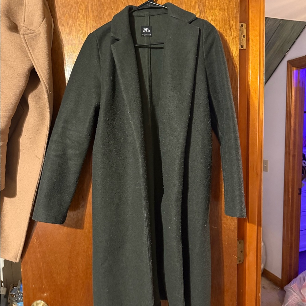 Zara Women's Elegant Black Trench Coat